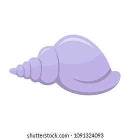 Marine shell icon. Flat illustration of marine shell vector icon for web
