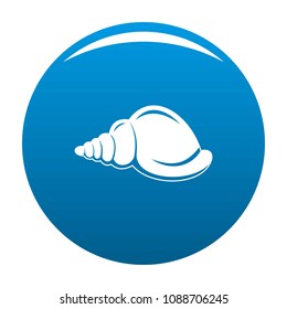 Marine shell icon. Simple illustration of marine shell vector icon for any design blue