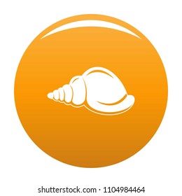 Marine shell icon. Simple illustration of marine shell vector icon for any design orange