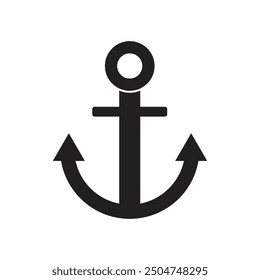 marine ship anchor flat icon vector