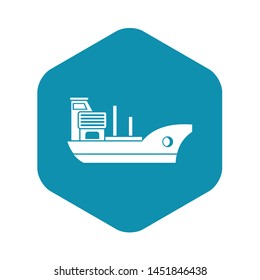 Marine ship icon. Simple illustration of marine ship vector icon for web