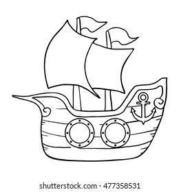 marine ship illustration