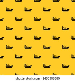 Marine ship pattern seamless vector repeat geometric yellow for any design