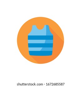 marine shirt clothes block style icon vector illustration design