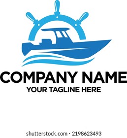 Marine And Speed Boat Logo Design
