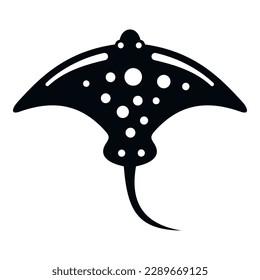 Marine stingray icon simple vector. Fish animal. Nature wildlife