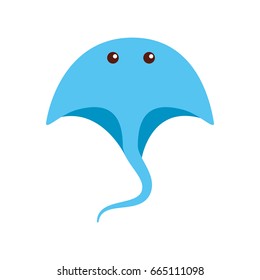 Marine stingray isolated icon