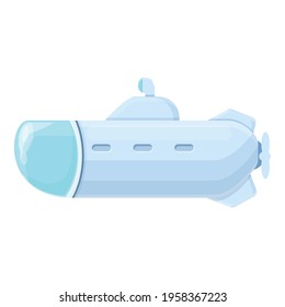 Marine submarine icon. Cartoon of Marine submarine vector icon for web design isolated on white background