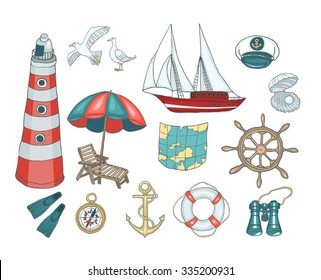 Marine symbols - Illustration
