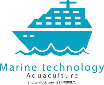 Marine Technology Aquaculture, Fish Logo Template, Simple Illustration, Fishing Concept, And Also Includes EPS 10 Vector Symbol Icons