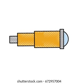 Marine telescope isolated icon