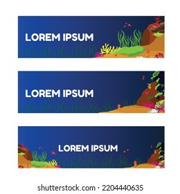 marine theme book mark vector design