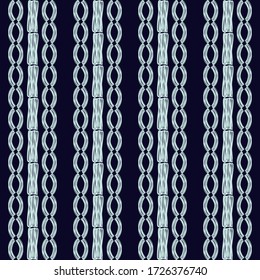 Marine theme. Design with manual hatching. Blue. Patterned texture. Ethnic boho ornament. Seamless background. Vector illustration for web design or print.