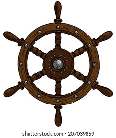 marine theme, steering wheel