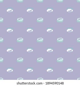 Marine transport seamless pattern with doodle simple steamship shapes. Pastel purple background. Vector illustration for seasonal textile prints, fabric, banners, backdrops and wallpapers.