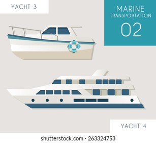 Marine Transportation Flat Vector 02