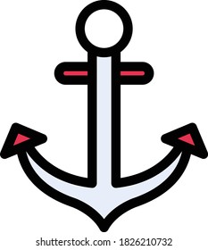 marine vector flat color icon 