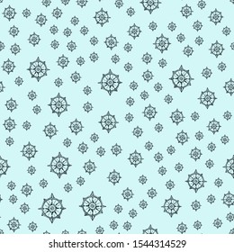 Marine vector. Hand drawn doodle marine pattern. Ocean background.