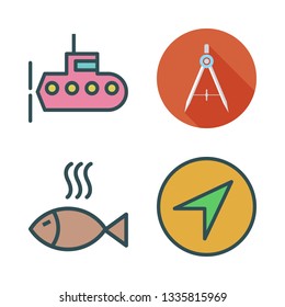 marine vector icon set