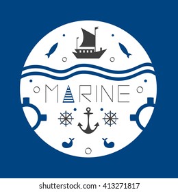 Marine vector illustration icon