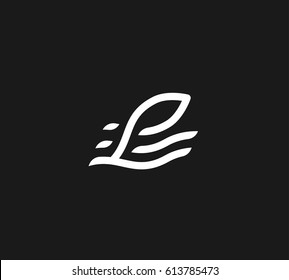 Marine vector logo in a modern style.