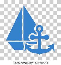 Marine vector pictograph. Illustration style is a flat iconic cobalt symbol on a transparent background.