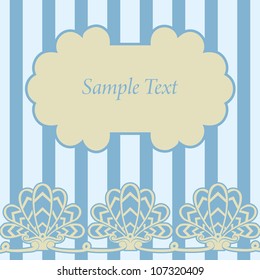 marine vector template for greeting card