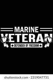 Marine Veteran Defender Of Freedom eps cut file for cutting machine