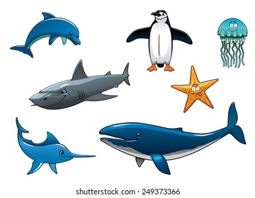Splash-N-Swim Inflatable Pool Animals Killer Whale Blue Whale Clown Fish w