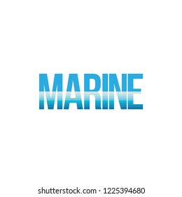 MARINE word design