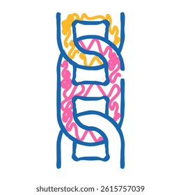 mariner anchor chain doodle icon sketch vector. mariner anchor chain sign. isolated symbol illustration