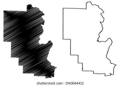 Marinette County, State of Wisconsin (U.S. county, United States of America, US) map vector illustration, scribble sketch Marinette map