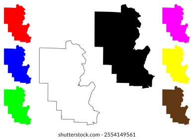 Marinette County, State of Wisconsin (U.S. county, United States of America, US) map vector illustration, scribble sketch Marinette map