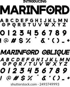 Marinford Font typography illustration, new arrival font typography