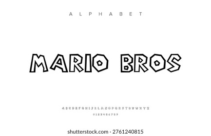 Mario Bros Display Fonts Modern, Claassic, Bold, Creative Typeface Library