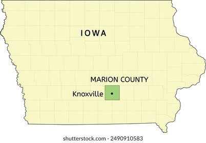 Marion County und Stadt Knoxville Lage auf der Iowa State Map