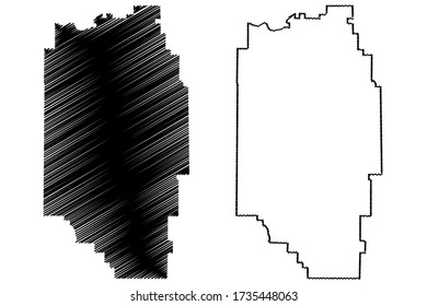 Marion County, Georgia (U.S. county, United States of America,USA, U.S., US) map vector illustration, scribble sketch Marion map