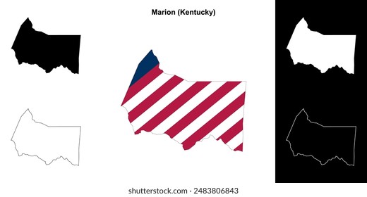 Marion County (Kentucky) outline map set