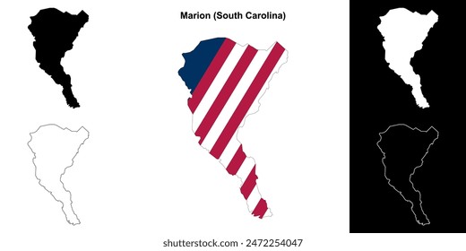 Marion County (South Carolina) outline map set