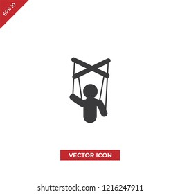 Marionette puppet vector icon