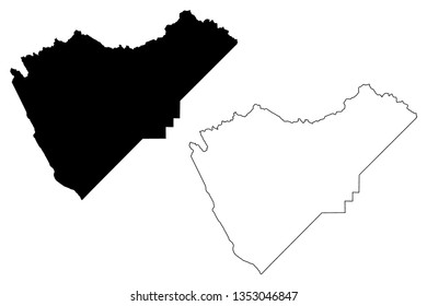 Mariposa County, California (Counties in California, United States of America,USA, U.S., US) map vector illustration, scribble sketch Mariposa map