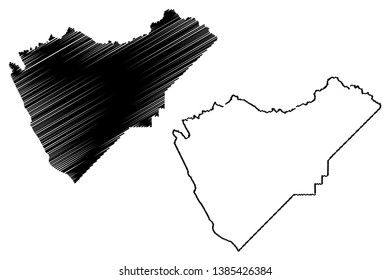 Mariposa County, California (Counties in California, United States of America,USA, U.S., US) map vector illustration, scribble sketch Mariposa map