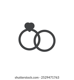 Símbolo de Estado marital símbolo de Vector simple