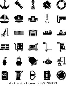 Maritim Day in Glyph Style Icon