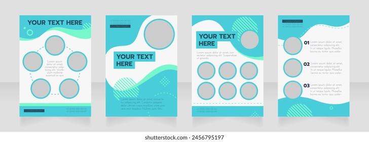 Maritime academy admission blank brochure layout design. Vertical poster template set with empty copy space for text. Premade corporate reports collection. Editable flyer paper pages