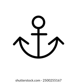 Maritime Anchor Icon Set for Nautical and Oceanic Themes in Marine Projects