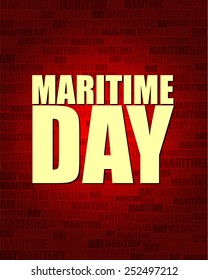 Maritime Day with same text on red gradient background.