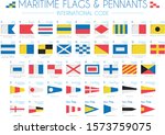 Maritime Flags and pennants International Code Vector Illustration