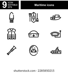 maritime icon or logo isolated sign symbol vector illustration - Collection of high quality black style vector icons 
