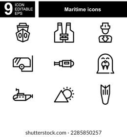 maritime icon or logo isolated sign symbol vector illustration - Collection of high quality black style vector icons 
